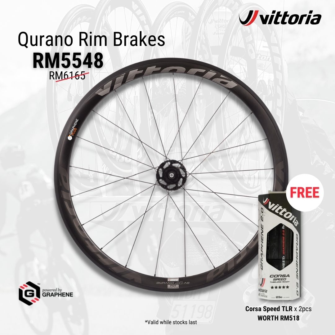 VITTORIA QURANO 46 リアのみ/欠品パーツあり Vittoria Qurano 46 Road Wheel Set | Bikeinn